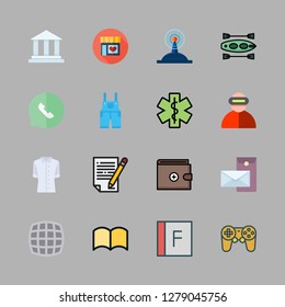 man icon set. vector set about signal, supermarkets, shirt and flash icons set.