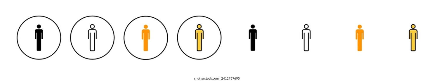 Man icon set vector. male sign and symbol. human symbol