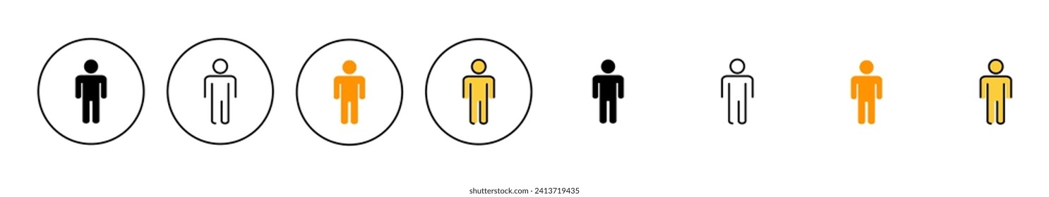 Man icon set vector. male sign and symbol. human symbol