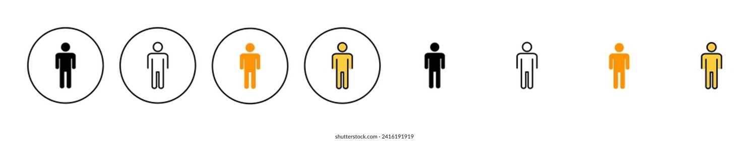 Man icon set vector. male sign and symbol. human symbol