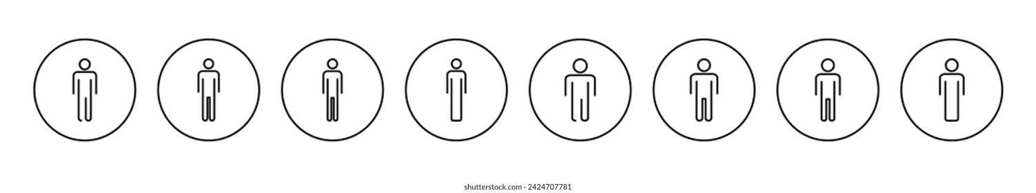 Man icon set vector. male sign and symbol. human symbol