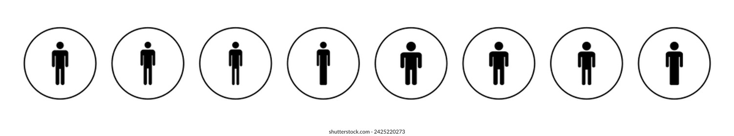 Man icon set vector. male sign and symbol. human symbol