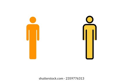 Juego de iconos de Man para la aplicación web y móvil. signo y símbolo masculino. símbolo humano