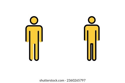 Man Icon Set für Web- und mobile App. männliches Zeichen und Symbol. menschliches Symbol