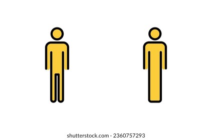 Juego de iconos de Man para la aplicación web y móvil. signo y símbolo masculino. símbolo humano