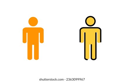 Man icon set  for web and mobile app. male sign and symbol. human symbol