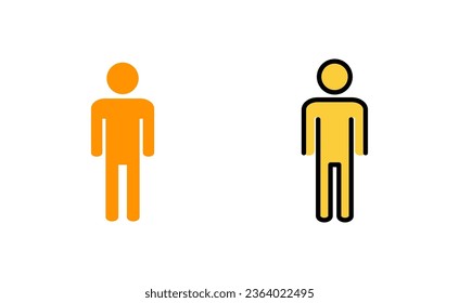Juego de iconos de Man para la aplicación web y móvil. signo y símbolo masculino. símbolo humano