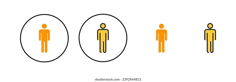 Man icon set  for web and mobile app. male sign and symbol. human symbol
