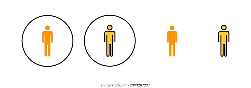 Juego de iconos de Man para la aplicación web y móvil. signo y símbolo masculino. símbolo humano