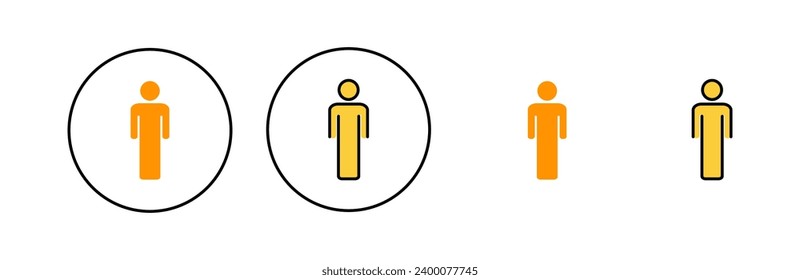 Man icon set  for web and mobile app. male sign and symbol. human symbol