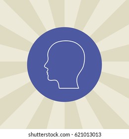 man icon. sign design. background