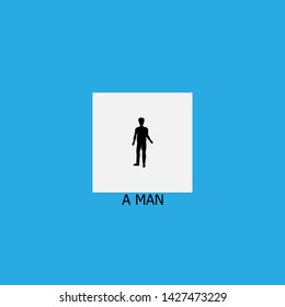 a man icon sign signifier vector