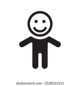 Un diseño de Ilustración vectorial de silueta de icono de hombre