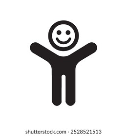 Un diseño de Ilustración vectorial de silueta de icono de hombre