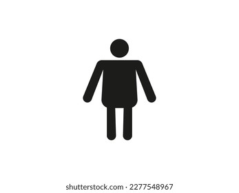 Man icon. Simple black vector symbol. Logo for web. Image for business.