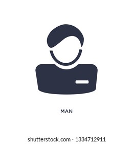 man icon. Simple element illustration from human resources concept. man editable symbol design on white background. Can be use for web and mobile.