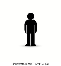 Man Icon. Simple flat symbol. Perfect Black pictogram illustration on white background. Vector illustration