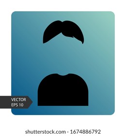  Man icon Simple flat symbol. Vector EPS 10. 