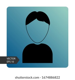  Icono del hombre Sencillo símbolo plano. Vector EPS 10. 
