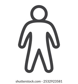 Ícone de homem Simples contorno do logotipo do vetor