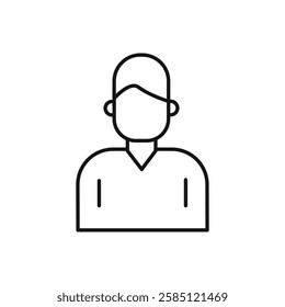 Man icon. simple thin line vector icon