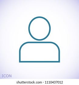 man icon, stock vector illustration flat design style