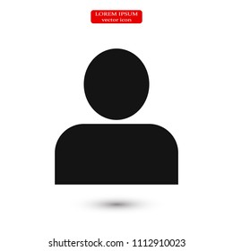 man icon, stock vector illustration flat design style