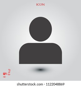 man icon, stock vector illustration flat design style