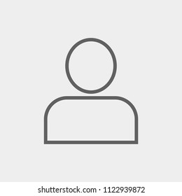 man icon, stock vector illustration flat design style