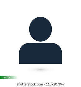 man icon, stock vector illustration flat design style