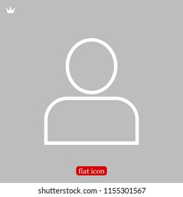 man icon, stock vector illustration flat design style