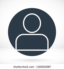 man icon, stock vector illustration flat design style