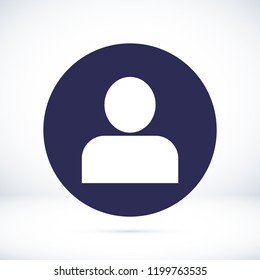 man icon, stock vector illustration flat design style