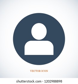 man icon, stock vector illustration flat design style