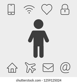 man icon stock vector illustration