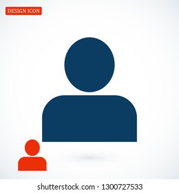 man icon, stock vector illustration flat design style