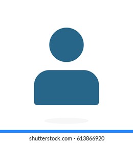 man icon, stock vector illustration flat design style