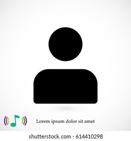 man icon, stock vector illustration flat design style