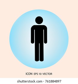 Man icon in style isolated on background. Vector illustration, EPS10.
