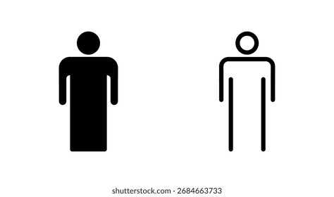 Símbolo del icono del hombre para los App y los Sitios web. símbolo masculino y símbolo. símbolo humano