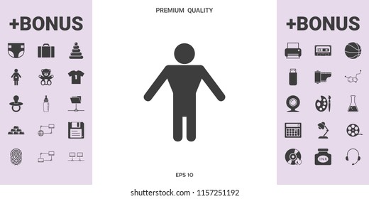 Man icon symbol - graphic elements for your design