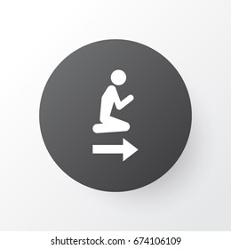Man Icon Symbol. Premium Quality Isolated Namaz Place Element In Trendy Style.