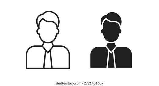Man icon for template. Icon vector graphic set