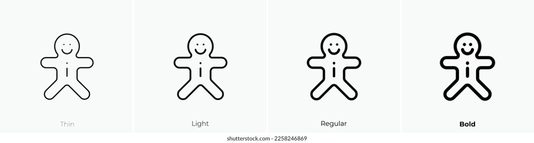 man icon. Thin, Light Regular And Bold style design isolated on white background