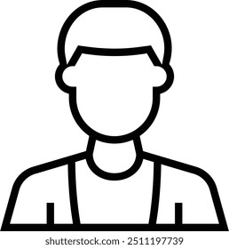 man icon. Thin linear style design isolated on white background