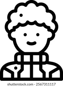 man icon. Thin Linear Style Design Isolated On White Background