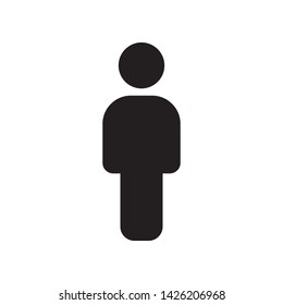 Man icon in trendy flat style design. Vector graphic illustration. Suitable for website design, logo, app, and ui. EPS 10.