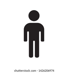 Man icon in trendy flat style design. Vector graphic illustration. Suitable for website design, logo, app, and ui. EPS 10.