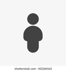 Man Icon in trendy flat style isolated on grey background. Human symbol for your web design, logo, UI. Vector illustration, EPS10.