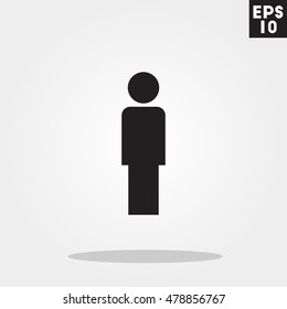 Man icon in trendy flat style isolated on grey background. Man symbol for your design, logo, UI. Vector illustration, EPS10.
